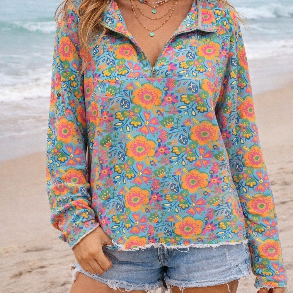 NATURAL LIFE Floral Multicolor Top Size L/XL